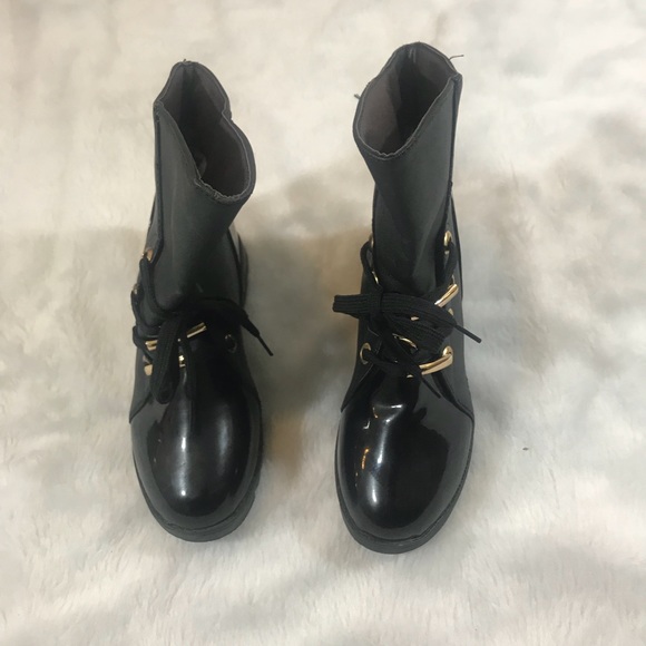Shoes Gold Accented Black Boots Poshmark